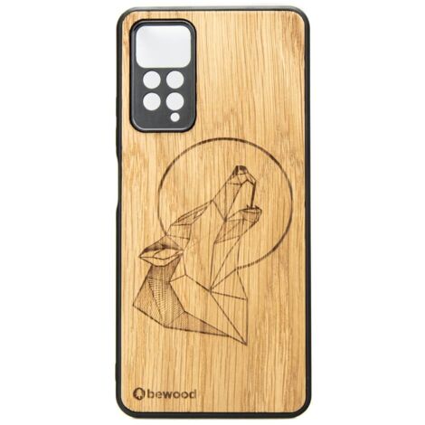 Custodia in legno per Xiaomi Redmi Note 11 Pro WOLF OAK