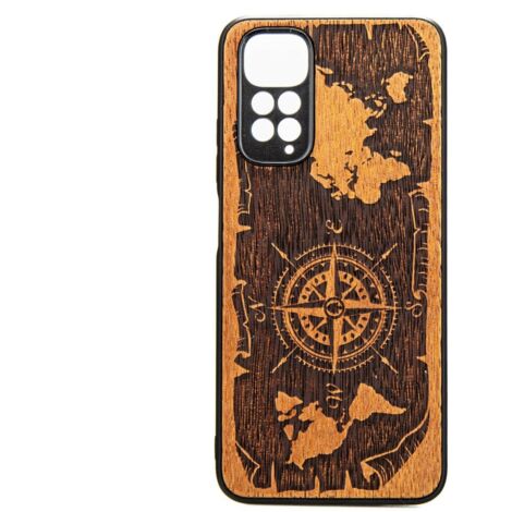Custodia in legno Xiaomi Redmi Note 11 / 11S WIND ROSE MERBAU