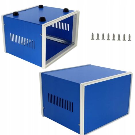 Custodia in metallo blu per strumenti 140x210x180mm