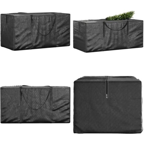 Custodia per Albero di Natale Nera 150x75x75 cm Polietilene - Protezione albero di Natale - Custodia in polietilene