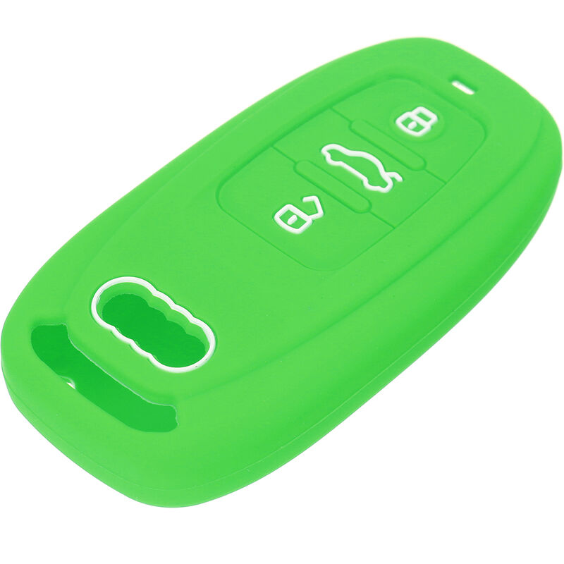 Image of Custodia per chiave a distanza in silicone Per Audi A3 A4 A5 A6 S4 S5 Q5 auto 3 pulsanti Fob Shell (verde)