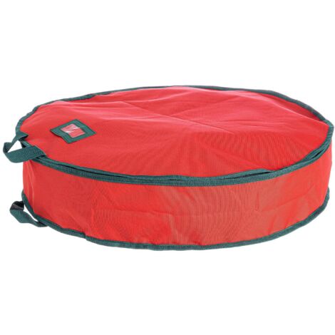 Custodia per corona di natale borsa decorazioni natalizie con manici -Rosso