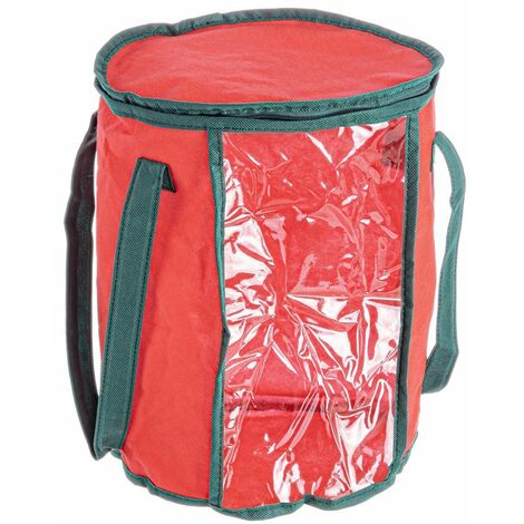 Custodia per luci di natale borsa decorazioni color rosso natalizie con manici