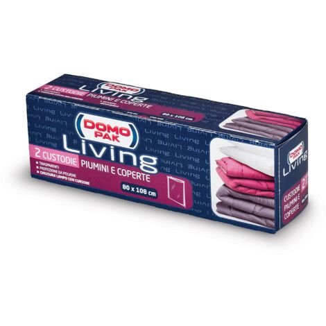 Custodia piumini e coperte domo pack impermeabile trasparente 2 pezzi