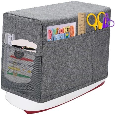 Custodia protettiva per macchina da cucire con custodia, copertura antipolvere compatibile con la maggior parte delle macchine standard Singer Brother (grigio)