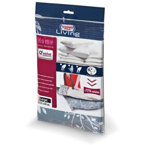 Custodia sottovuoto large domo pack con valvola impermeabile salvaspazio 2 pezzi