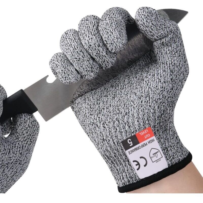 Tehtuy Cut-resistant Work Gloves, Level 5 Protection And En388 Certified. Safety Gloves For Children And Women, Cutting Gloves For Oyster Shucking, Cooking,