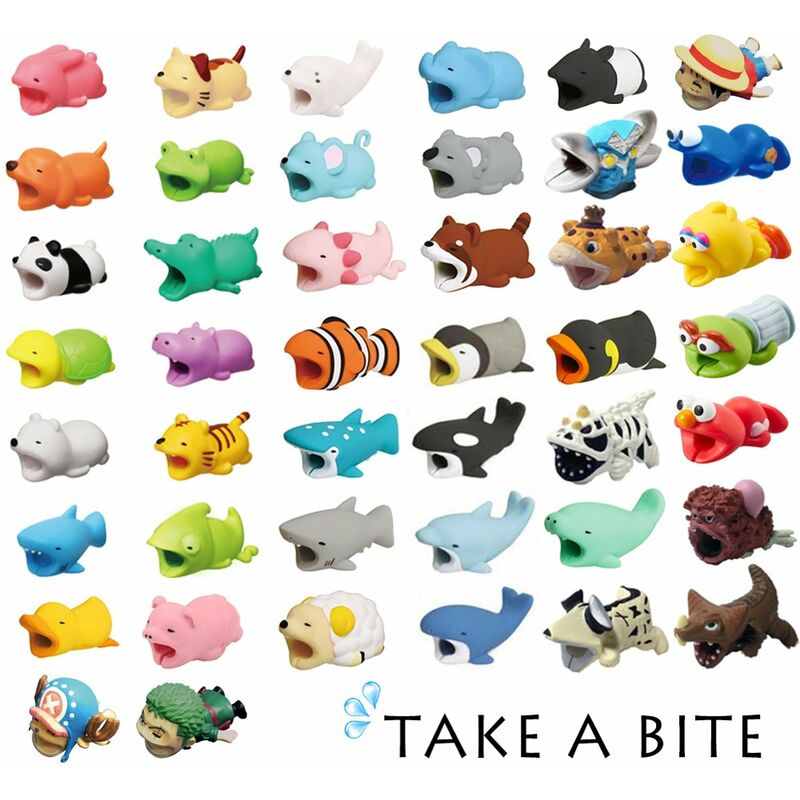 

Cute Animal Bite Cable Data Protector Winder Organizador para Smartphone Linea de datos Accesorios de proteccion de telefono,8 #