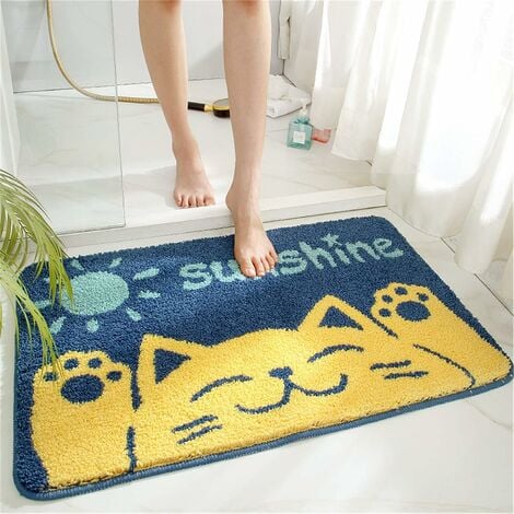 Boho Bathroom Rug Abstract Bath Mat Non Slip Cute Absorbent Bath Mat Soft  Shower Mat for Bathroom Floor Machine Washable Beige 20 x 32