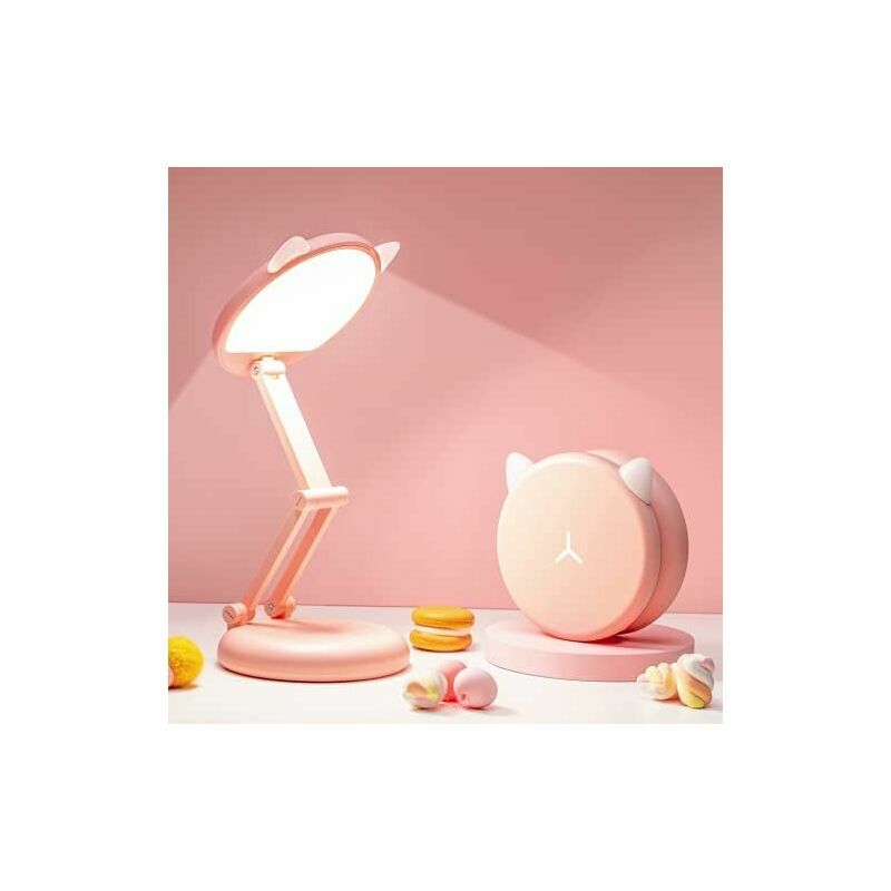Cute Desk Lamp, Home Office led Desk Lamps, Pink Desk Lamp, Kids Desk Lamp, Small Portable Desk Lamp, Rechargeable Desk Lamps, Desk Touch Control,