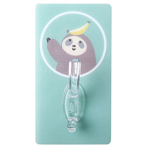 Cute Hooks Wall Mounted Strong Stickiness Multi Layer Structure Adhesive Hooks for Kitchen Bathroom Living RoomAlpaca