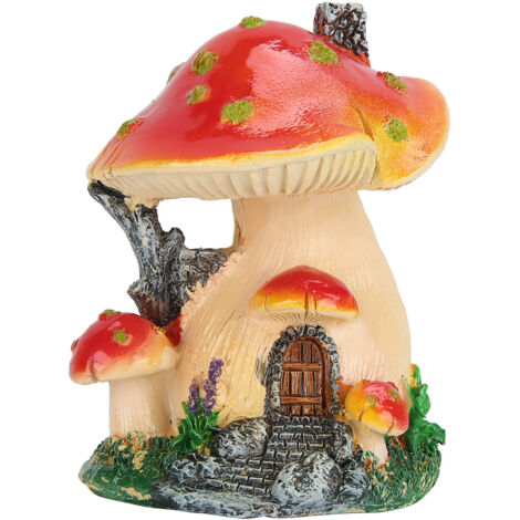 Cute Unique Artificial Mushroom Decor Resin Craft Statue Bonsai Landscape Decoration Ornament
