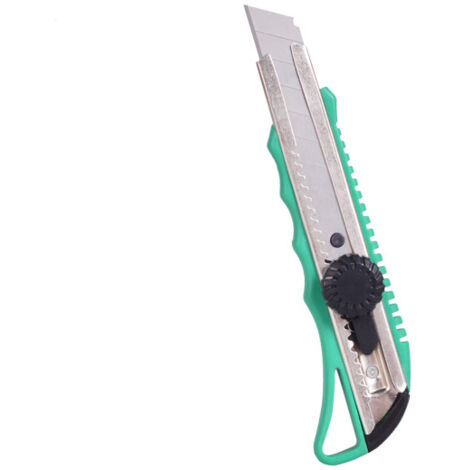 Cuter 18mm Preciso Verde Retractil guia Inoxidable bloqueo De Rueda Antideslizante