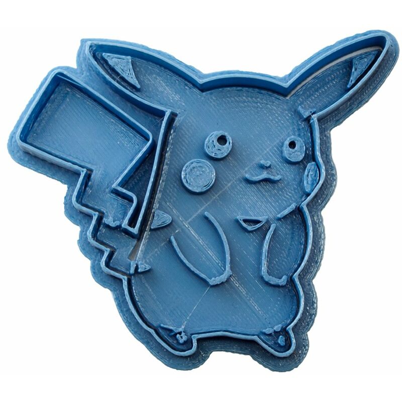 Image of Pokemon Pikachu di biscotti, blu, 8 x 7 x 1.5 cm - Cuticuter