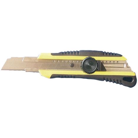Cutter 18mm bi-matière blocage avec molette - Wilmart