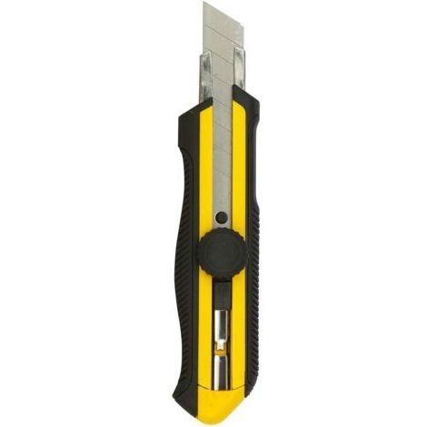 Cutter 25 Mm Corps Bi-Matière Blocage De La Lame, Lame Sécable En 7, Livré Avec 1 Lame