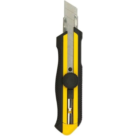 Cutter 25 Mm Corps Bi-Matière Blocage De La Lame, Lame Sécable En 7, Livré Avec 1 Lame