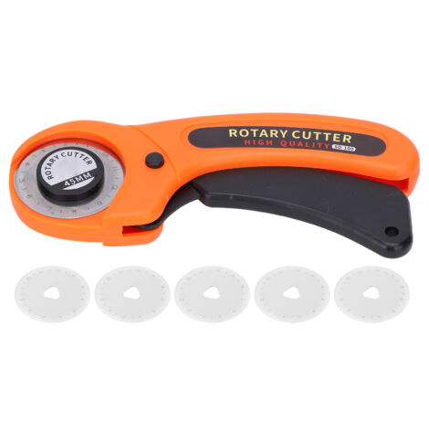 Cutter à Rouleau Patchwork 45mm avec Lames de Rechange pour Tissu - Accessoire Couture