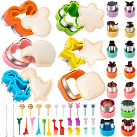 Cutter À Sandwich - Acier Inoxydable Alimentaire - 6 Formes Grand Format - Pour Enfants - 48 Pièces