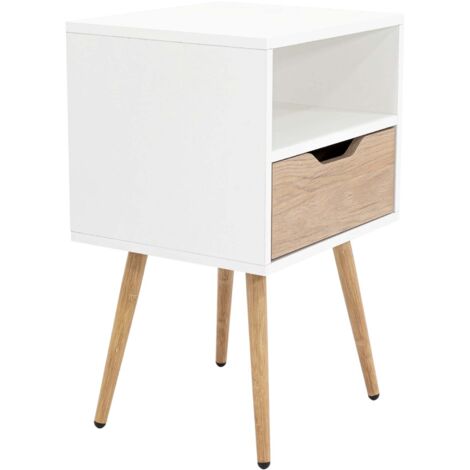 Cutter comodino con cassetto e vano aperto dal design funzionale