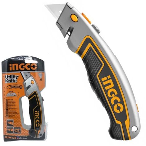 Cutter professionale 19x61 6 lame trapezio incluse - Ingco HUK6128