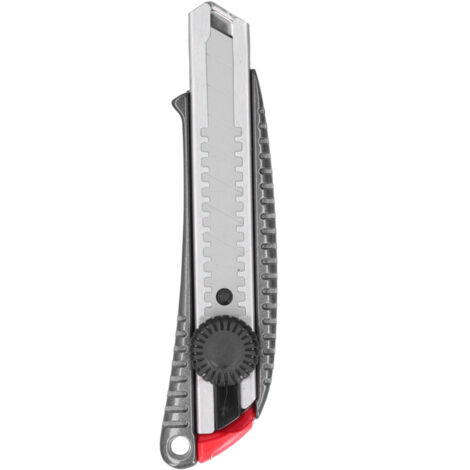 Cutter Rétractable avec Verrouillage Automatique et Poignée Ergonomique - Outil de Coupe Métal 18mm