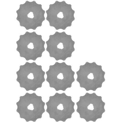 Cutter rotatif 45mm pour tissu, papier, cuir et couvertures - Lot de 10 pièces pour accessoires couture et loisirs créatifs