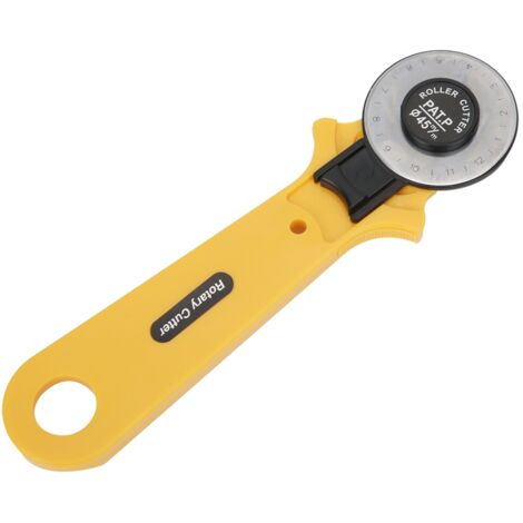Cutter Rotatif pour Travaux de Patchwork - Lame Ronde 45mm pour Coupe Tissu, Cuir et Couture