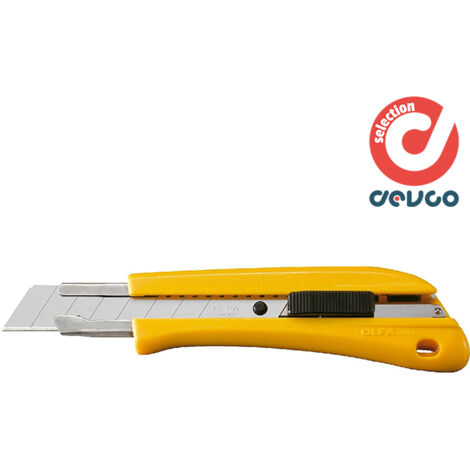 Cutter taglierino lama 18mm bn-al nuovo ergonomico con cursore Olfa