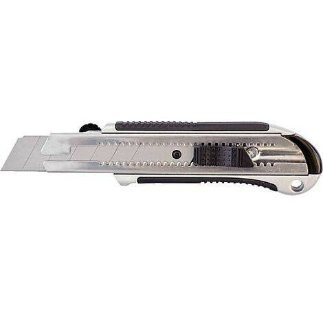 Cutter universel 25 mm, 6 crans Corps métallique avec arret Longueur 190 mm