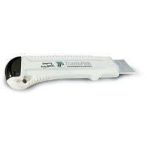 Cuttermesser m.Abbrechklinge weiß m.TP-Druck TRANSPAK