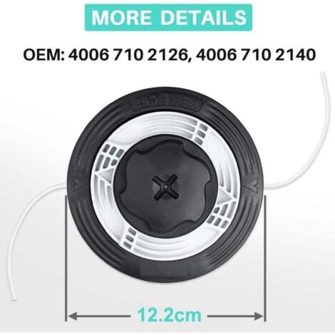 Cutting head for STIHL FS38 FS40 FS45 FS50 FSE60 FSE71 FSE81 FSA60R FSA86R FSB-KM brushcutters, JRISBO Autocut C 6-2 Cutting Head Trimmer Accessories