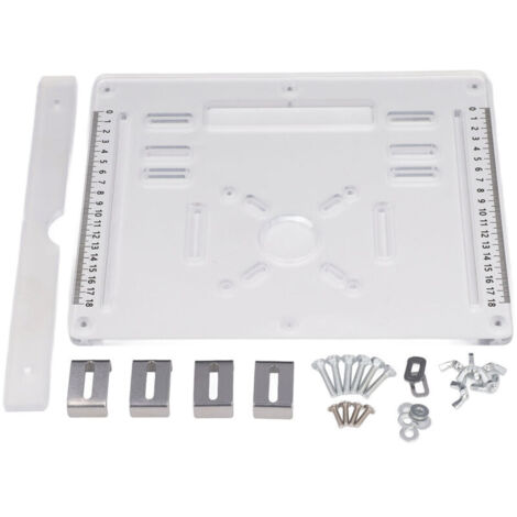 Cutting Machine Base Plate, Folding Board for Wood Milling, Clear Acrylic for Woodworking Projects