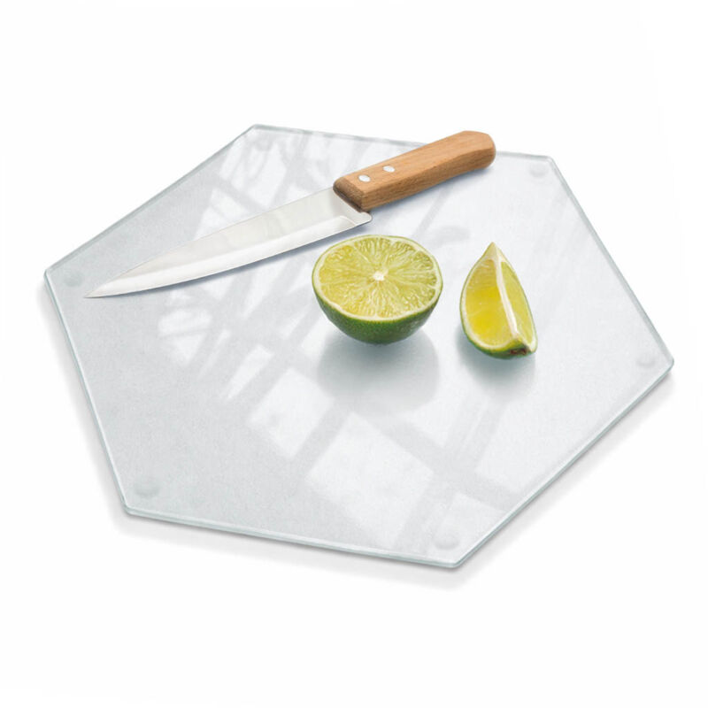 Tulup Schneidebrett Aus Gehärtetem Glas Sicherheitsglas Mit Antirutschfüßen Rutschfest Pflegeleicht Und Ideal Für Ihre Küche H40 Cm