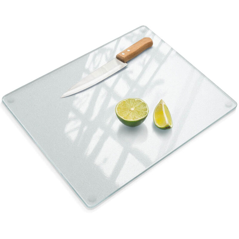 Tulup Schneidebrett Aus Gehärtetem Frosted Glas Ideal Zum Schneiden Von Fleisch Gemüse Und Obst 52x40 Cm Für Die Küche