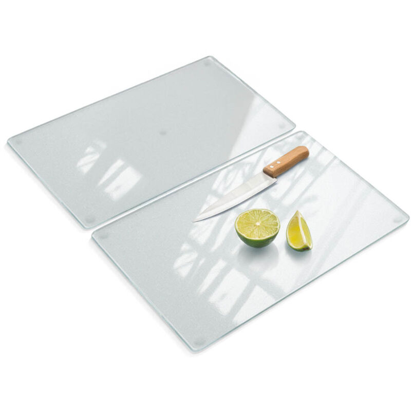 Tulup Glasschneidebrett Aus Gehärtetem Glas Rutschfest Und Pflegeleicht Ideal Für Den Gebrauch Beim Schneiden Und Zubereiten Von Lebensmitteln 2x30x52 Cm