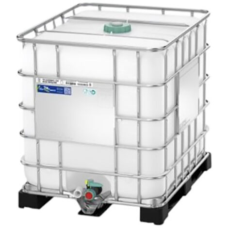 Cuve 1000l translucide alimentaire – Structure métallique grillagée en acier galvanisé – Résistante aux chocs – 120 cm x 115 cm x 100 cm – Schutz