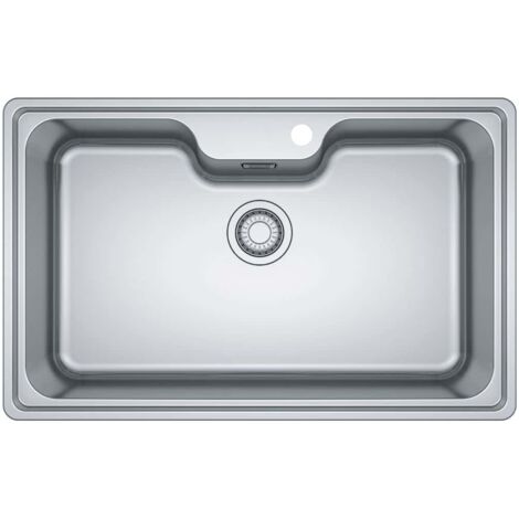 Cuve Bell en inox BCX 610-81 - 810 x 510 x 200 mm - sous-meuble 80 cm - vidage manuel - Franke