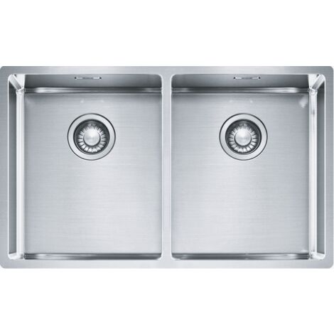 Cuve Box Inox BXX 120 34-34 - 740 x 450 x 200 mm - sous-meuble 80 cm - vidage automatique - Franke