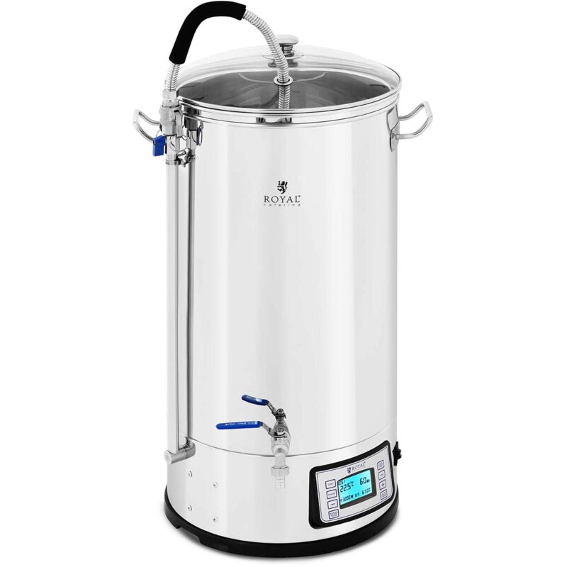 Cuve de brassage électrique fermentation matériel pour faire sa biRe avec robinet (contenance totale : 50 litres, 3 000 watts, jusqu'a 9 recettes,