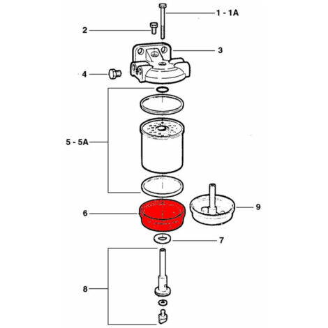 Cuve de décantation Alu 26560111 filtre à GO adaptable Perkins
