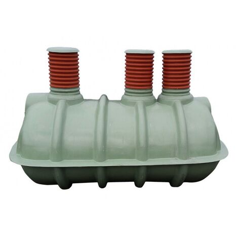 Cuve de stockage 4000L de récupération d'eau de pluie, 3 trappes