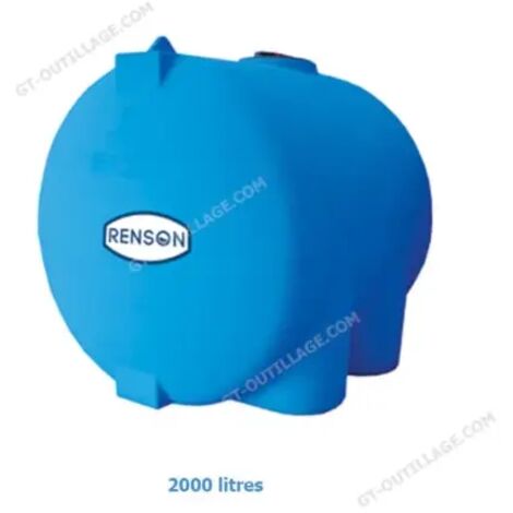 Cuve de stockage eau horizontal en PE ronde 2000 litres RENSON