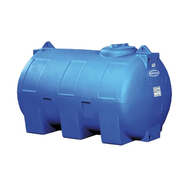 Cuve de récupération d'eau de pluie bleue horizontale Renson en pe 300L