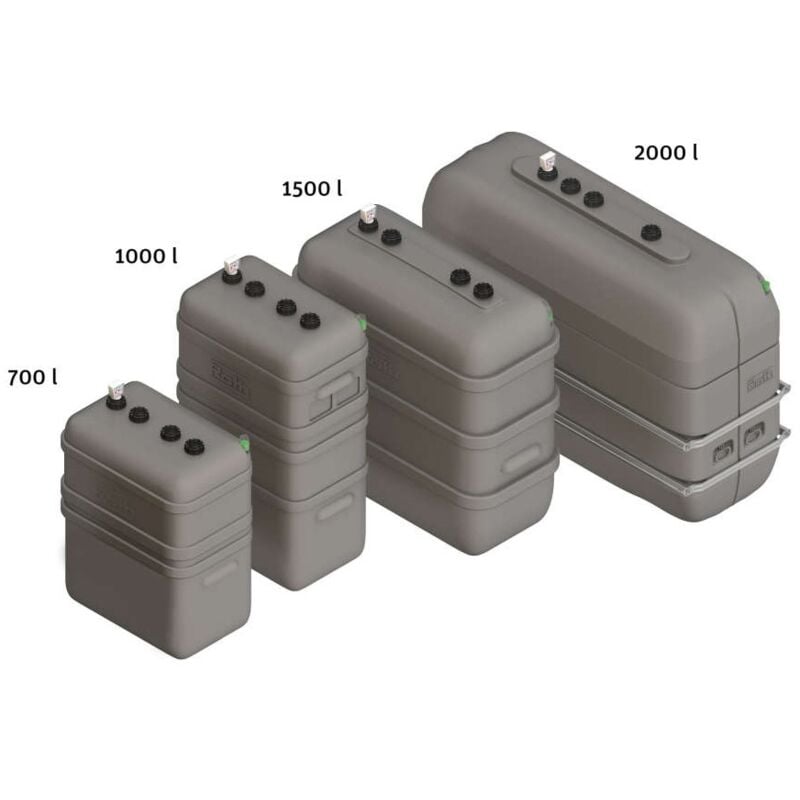 Roth - Cuve fioul alen plus 1500L avec enveloppe secondaire pe
