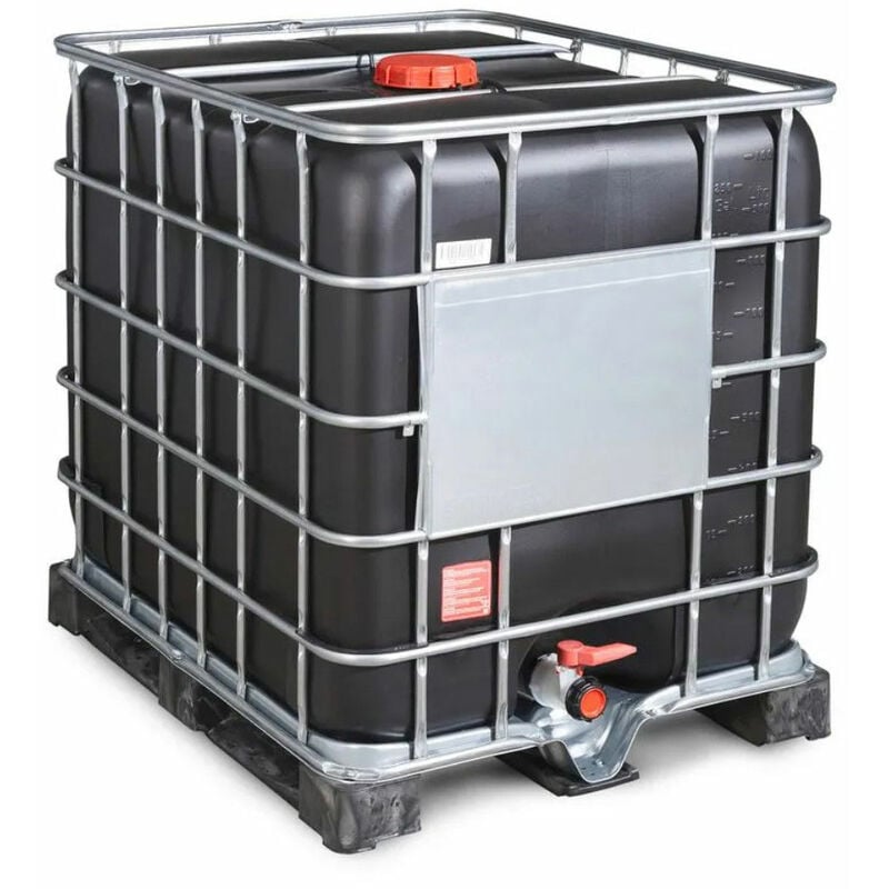 Récupérateur d'eau de pluie noir anti-UV 1000L Renson reconditionné