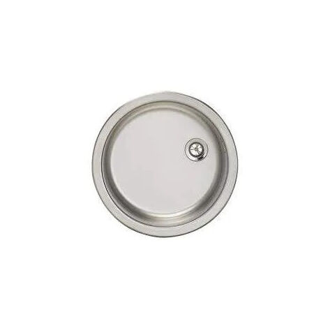 Cuve inox ronde à encastrer diamètre 450 mm hauteur 150 mm.