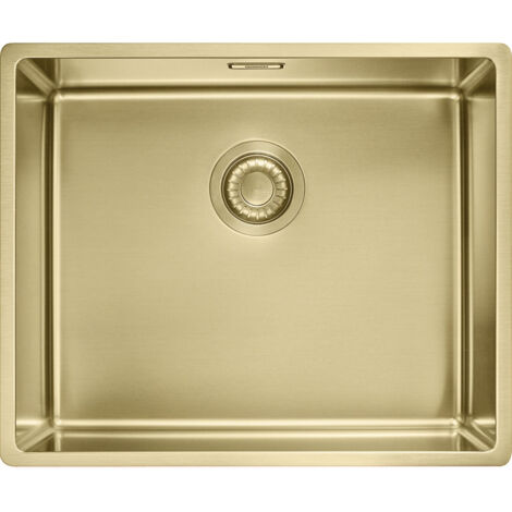 Cuve Mythos Masterpièce BXM 110-50 reflet d'or 540 x 450 x 200 mm - sous-meuble 60 cm - vidage automatique - Franke