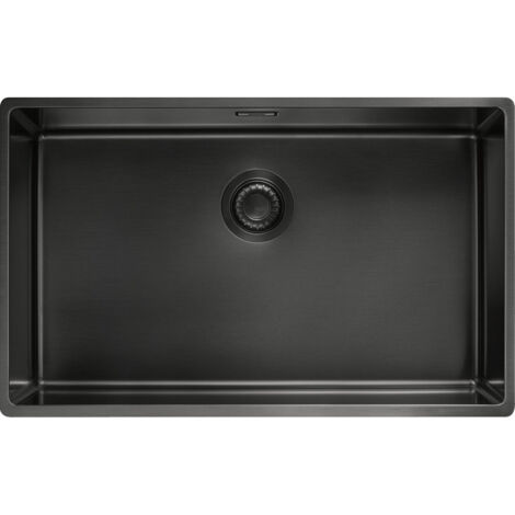 Cuve Mythos Masterpièce BXM 110-68 anthracite - 725 x 450 x 200 mm - sous-meuble 80 cm - vidage manuel - Franke