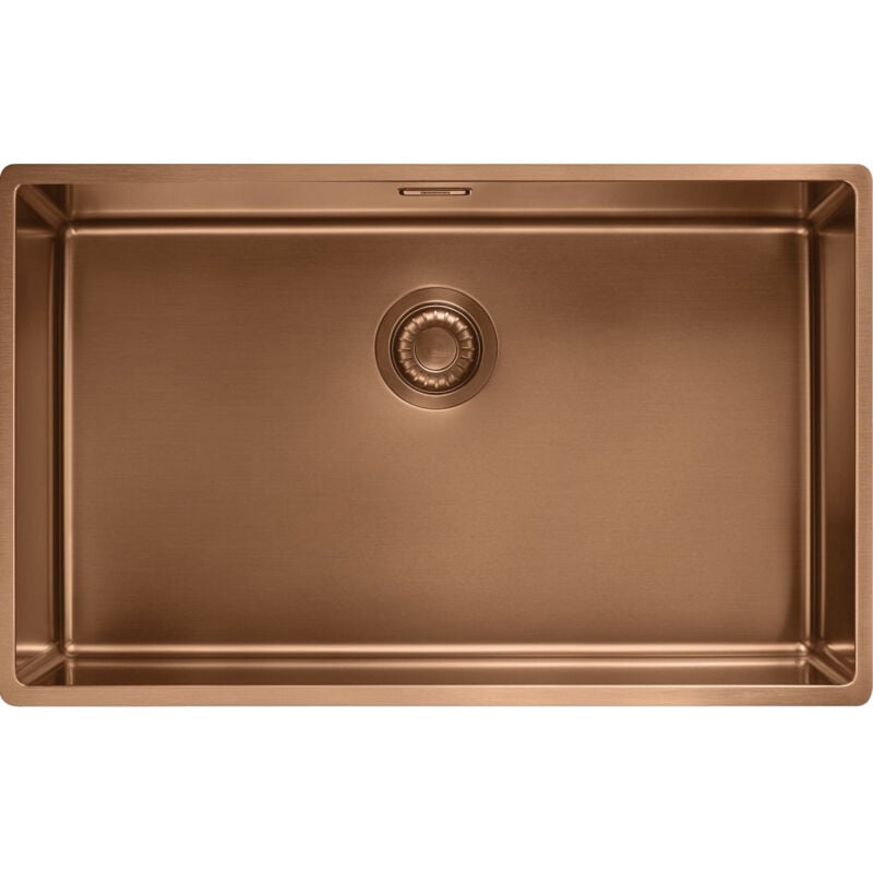 Franke - Cuve Mythos Masterpièce bxm 110-68 cuivre - 725 x 450 x 200 mm - sous-meuble 80 cm - vidage manuel